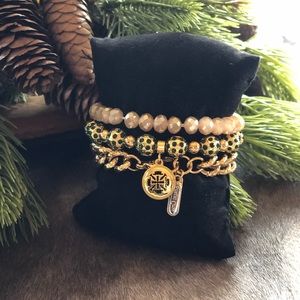 Rustic cuff and chic chick bracelets